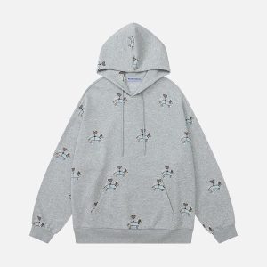 Aelfric Eden Full Printing Heart Dog Hoodie