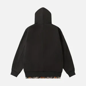 Aelfric Eden Fair Isle Patchwork Zip Up Hoodie