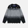 Aelfric Eden Vintage Gradient Distressed Sweater