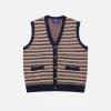 Aelfric Eden Vintage Stripe Button Sweater Vest