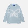 Aelfric Eden Lace Bow Distressed Sweater