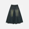 Aelfric Eden Slit Washed Denim Skirt