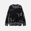 Aelfric Eden Butterfly Distressed Washed Sweater