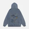 Aelfric Eden Flower Printed Washed Hoodie