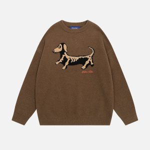 Aelfric Eden Skeleton Dachshund Sweater