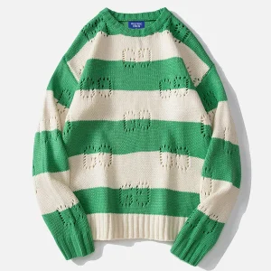 Aelfric Eden Stripe Distressed Sweater