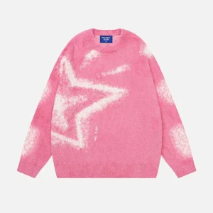 Aelfric Eden Star Graphic Pink Sweater