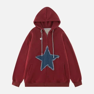 Aelfric Eden Starlight Denim Zip Up Hoodie