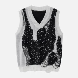 Aelfric Eden "Tangle" Color Mixing Knit Sweater Vest