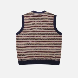 Aelfric Eden Vintage Stripe Button Sweater Vest