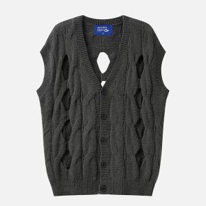 Aelfric Eden Cut Out Twist Rope Sweater Vest