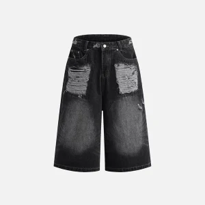 Aelfric Eden Distressed Washed Longlie Jorts