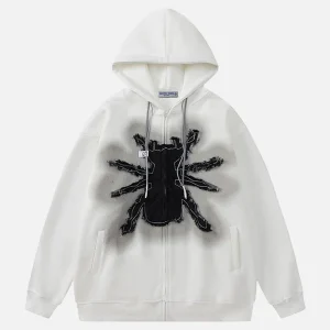 Aelfric Eden Applique Printed Spider Hoodie