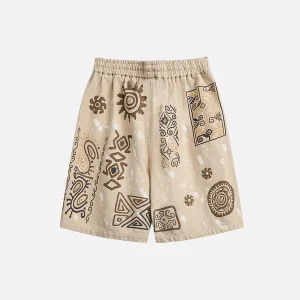 Aelfric Eden Desert Graffiti Print Shorts