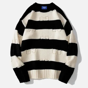 Aelfric Eden Stripe Distressed Sweater