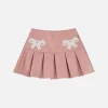 Aelfric Eden Embroidery Bow Faux Leather Skirt