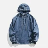 Aelfric Eden Denim Patchwork Pullover Hoodie