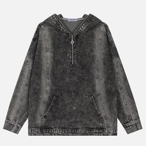 Aelfric Eden Washed Vintage Denim Hoodie