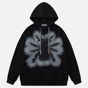 Aelfric Eden Applique Printed Spider Hoodie