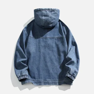 Aelfric Eden Denim Patchwork Pullover Hoodie