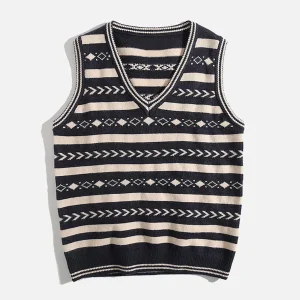 Aelfric Eden Vintage Clashing Print Sweater Vest