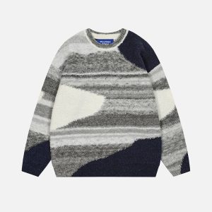 Aelfric Eden Irregular Color Blocking Sweater