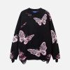 Aelfric Eden Butterfly Jacquard Distressed Sweater