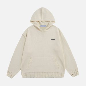 Aelfric Eden Distressed Knit Hoodie