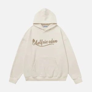 Aelfric Eden Basic Solid Printed Hoodie