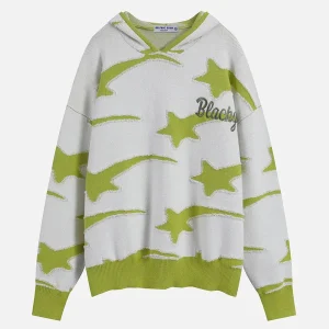 Aelfric Eden Shooting Star Printed Jacquard Hoodie