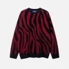 Aelfric Eden Zebra Pattern Oversized Sweater