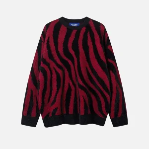 Aelfric Eden Zebra Pattern Oversized Sweater