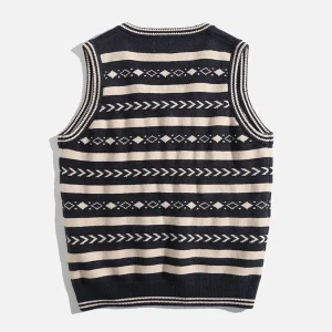 Aelfric Eden Vintage Clashing Print Sweater Vest