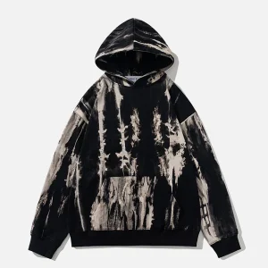 Aelfric Eden Color Blocking Tie Dye Hoodie