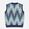 Aelfric Eden Color Blocking Stripe Sweater Vest