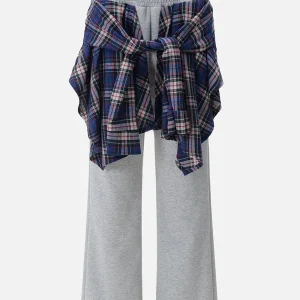 Aelfric Eden Plaid Layered Sweatpants