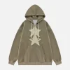 Aelfric Eden 3D Print Star Zip Up Hoodie