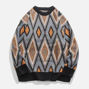 Aelfric Eden Ethnic Style Rhombus Sweater