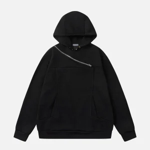 Aelfric Eden Curved ZIP UP Split Pullover Hoodie