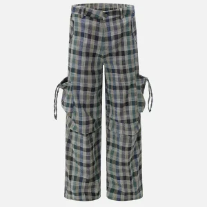 Aelfric Eden Plaid Wrinkle Loose Pants