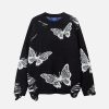 Aelfric Eden Butterfly Jacquard Distressed Sweater