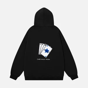 Aelfric Eden Star Printed Playing Cards Hoodie