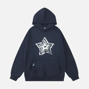 Aelfric Eden Overlapped Star 3D Printing Hoodie