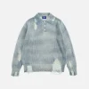 Aelfric Eden Distressed Washed Polo Sweater