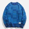 Aelfric Eden 3D Print Plaid Sweater