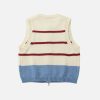 Aelfric Eden Stripe Zip Up Sweater Vest