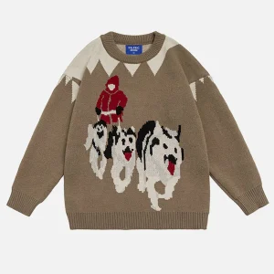 Aelfric Eden Sled Dogs Jacquard Sweater