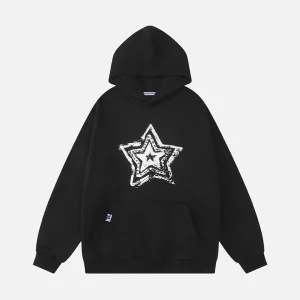 Aelfric Eden Overlapped Star 3D Printing Hoodie