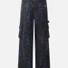 Aelfric Eden Blue Leopard Print Cargo Pants