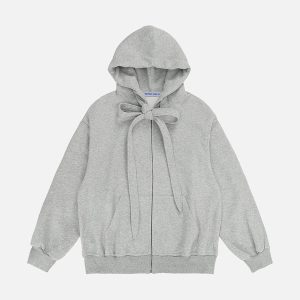 Aelfric Eden Solid Cropped Zip Up Hoodie